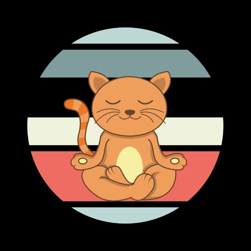Namaste Meditierende Katze Yoga Katze
