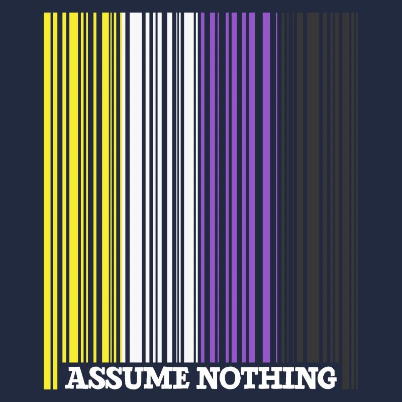 Nonbinary Flag Barcode Enby Genderqueer LGBT