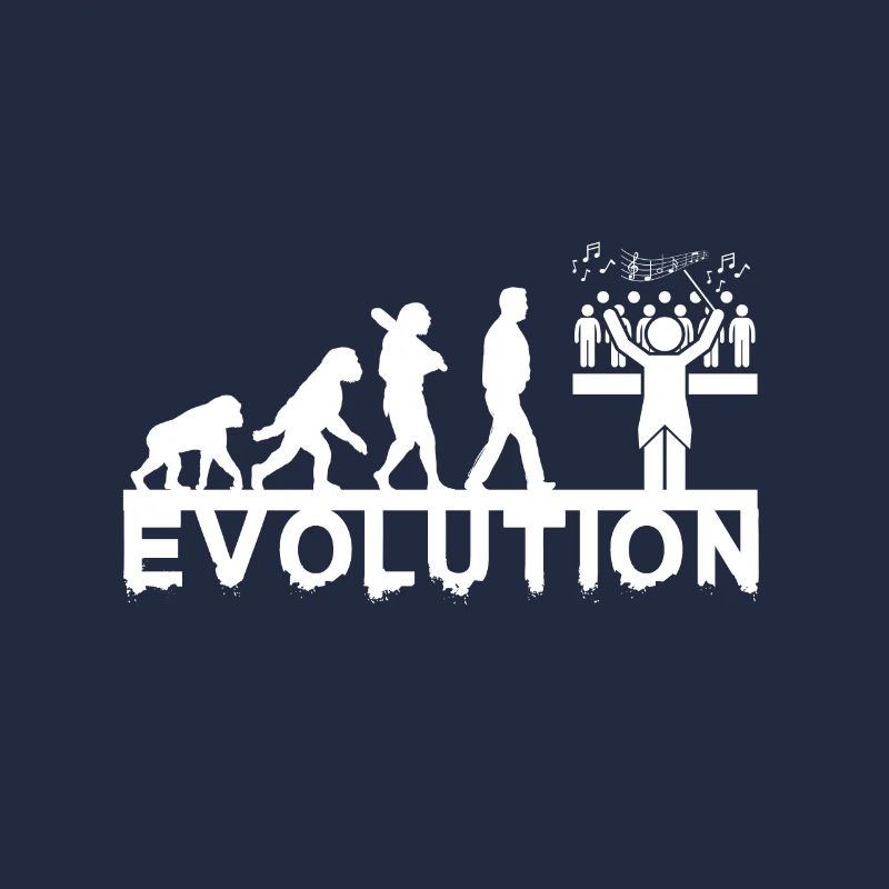 Chorleiter Evolution Chor Chormusik Geschenk