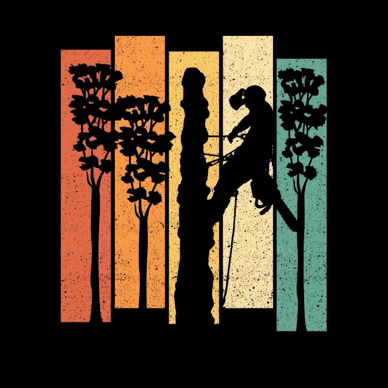 Retro Tree Climbing Vintage Arborist Arborist