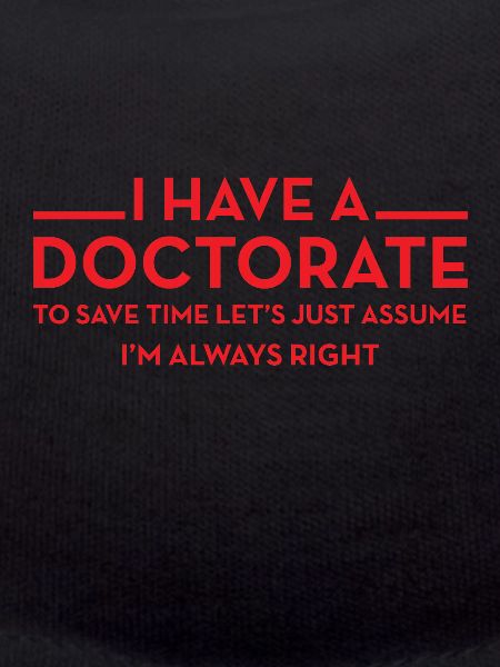J’ai un doctorat | PhD