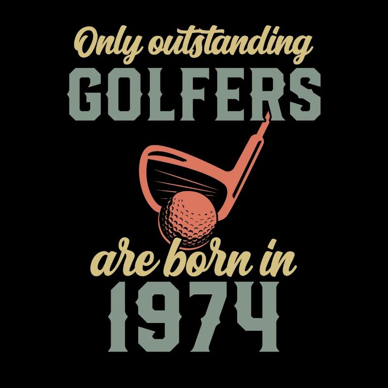 Golfer Geburtstagsfeier Golfen Golfspieler 1974
