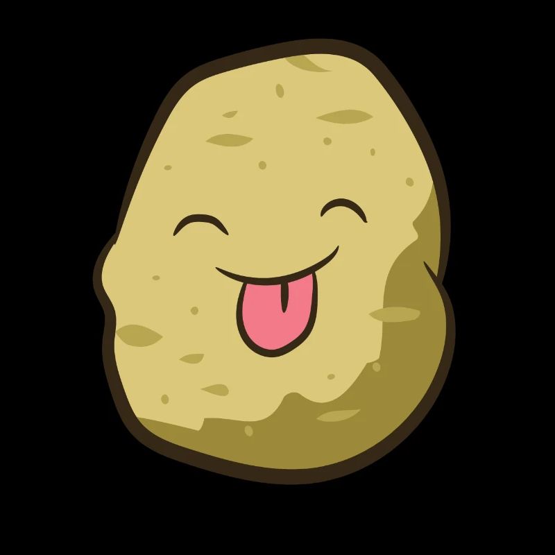 Pomme de terre - sort la langue