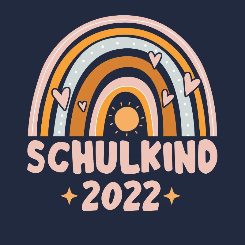 Bunter Regenbogen Mädchen Schulkind 2022