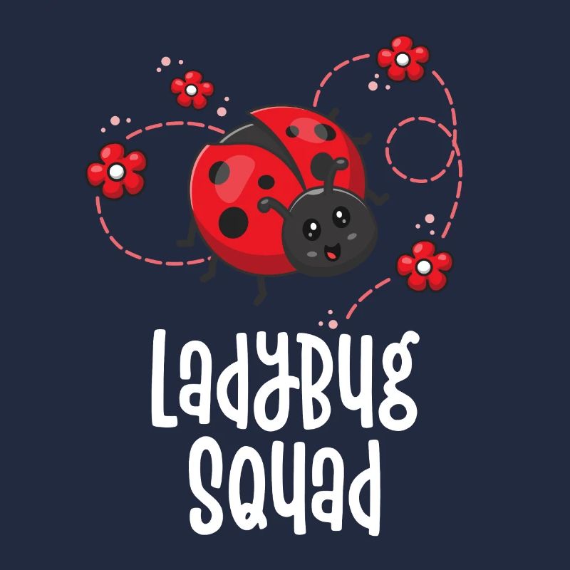 Ladybug Squad Insect Lover Entomologiste Cadeau Rouge