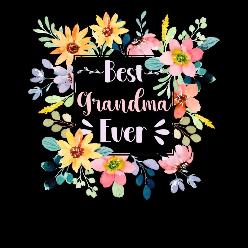 Meilleure grand-mère jamais fleurs mignon jardinier