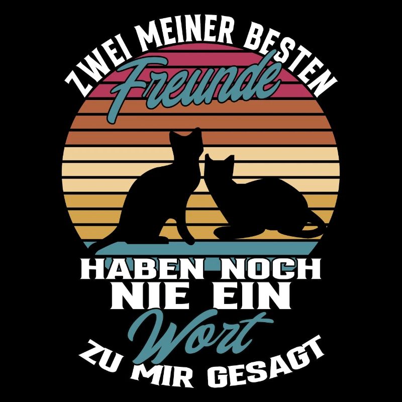 Katzen Beste Freunde Spruch Geschenkidee