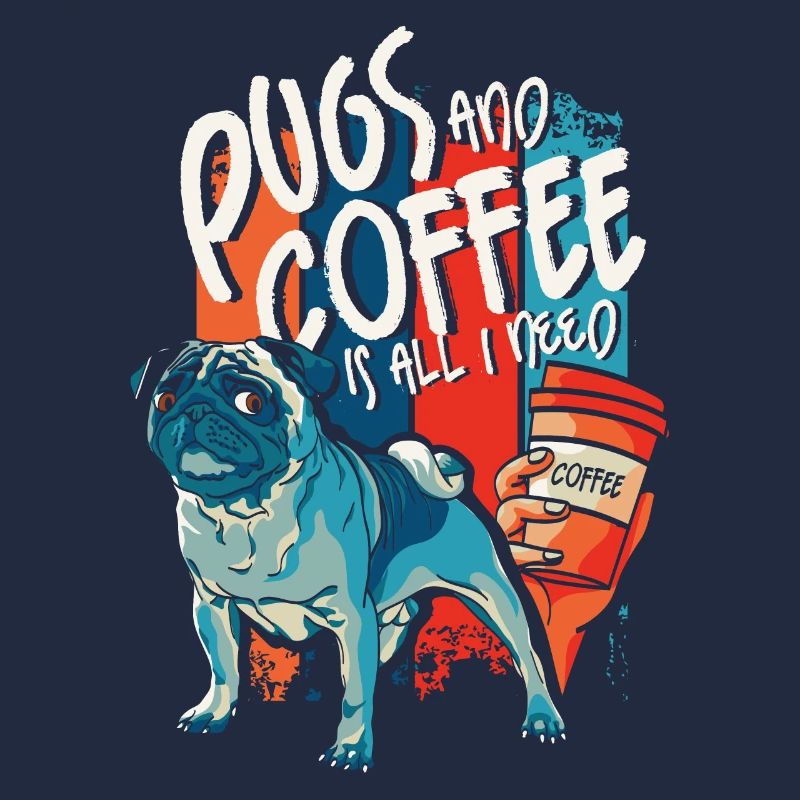 Funny Pug Dog Head Dog