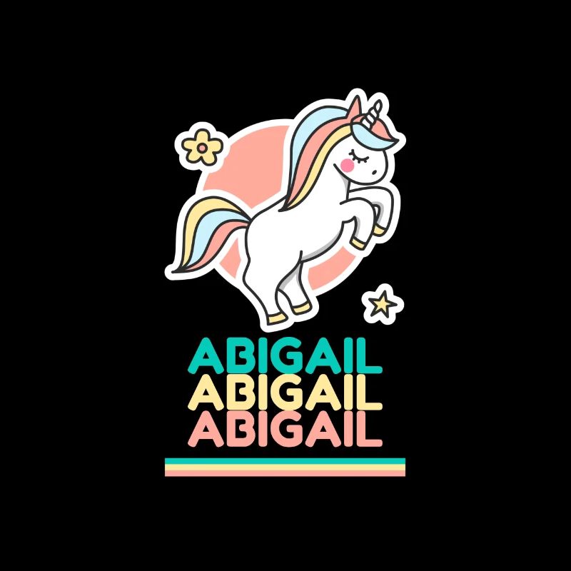 Abigail First Name Gift Sweet Unicorn