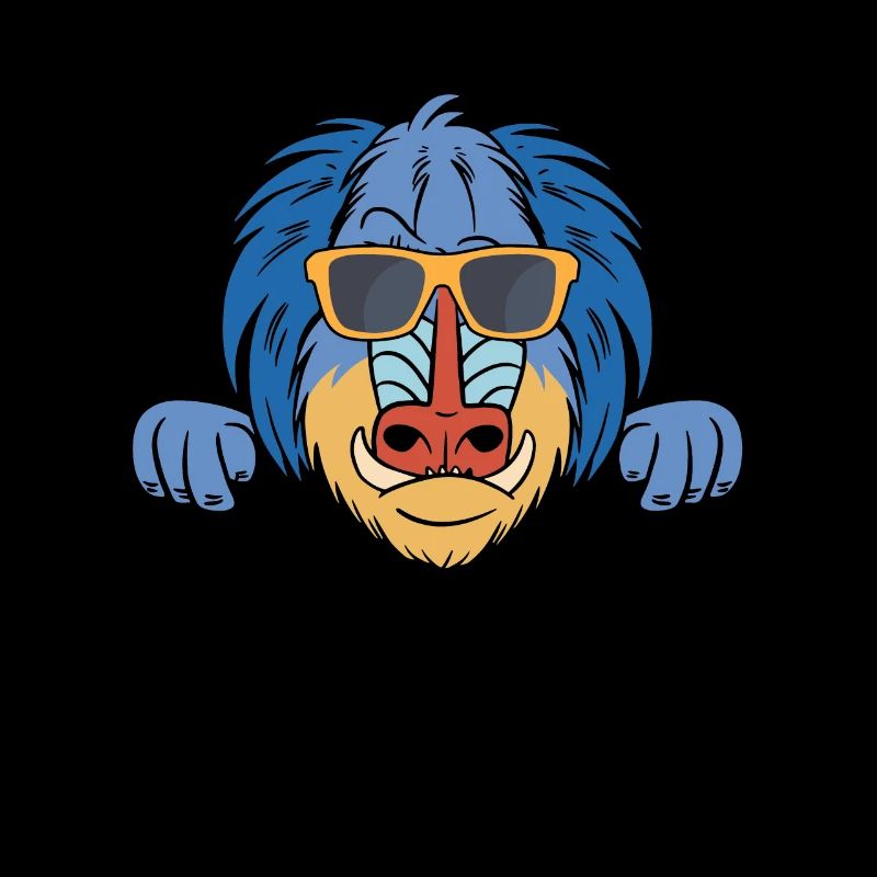 Baboon with sunglasses
