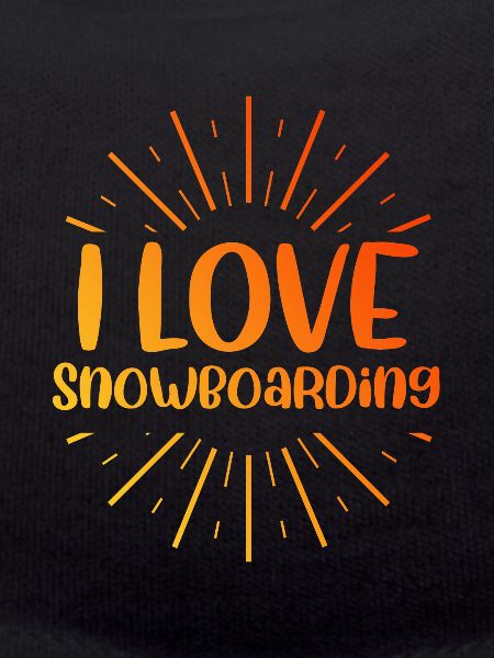Ich liebe Snowboarding