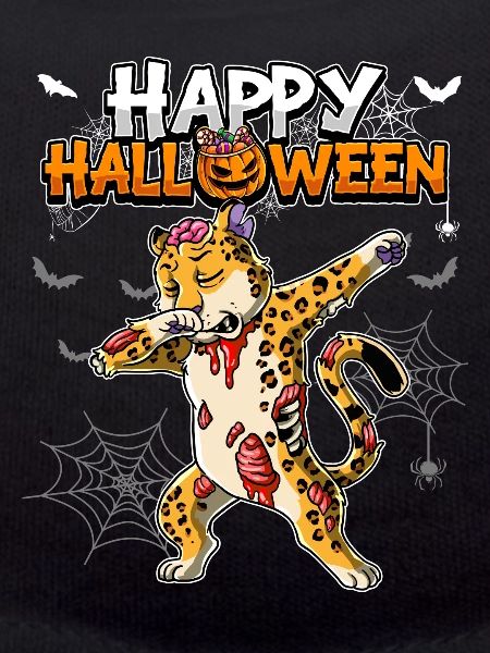 Halloween Leopard Zombie