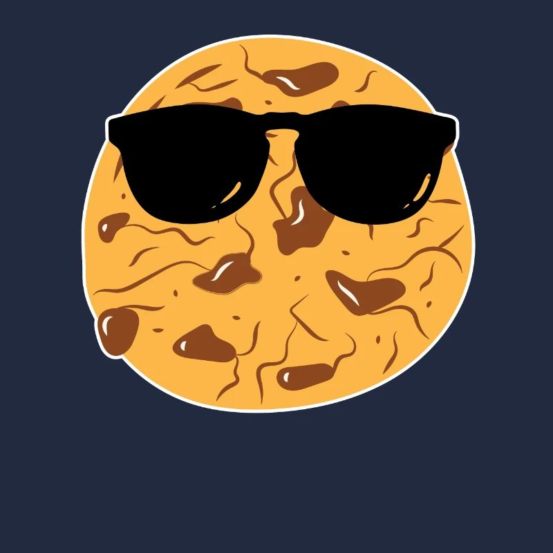 Biscuits au chocolat avec lunettes de soleil