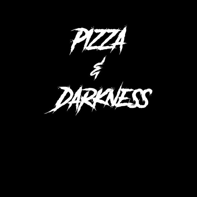 Goth disant drôle de pizza et ténèbres