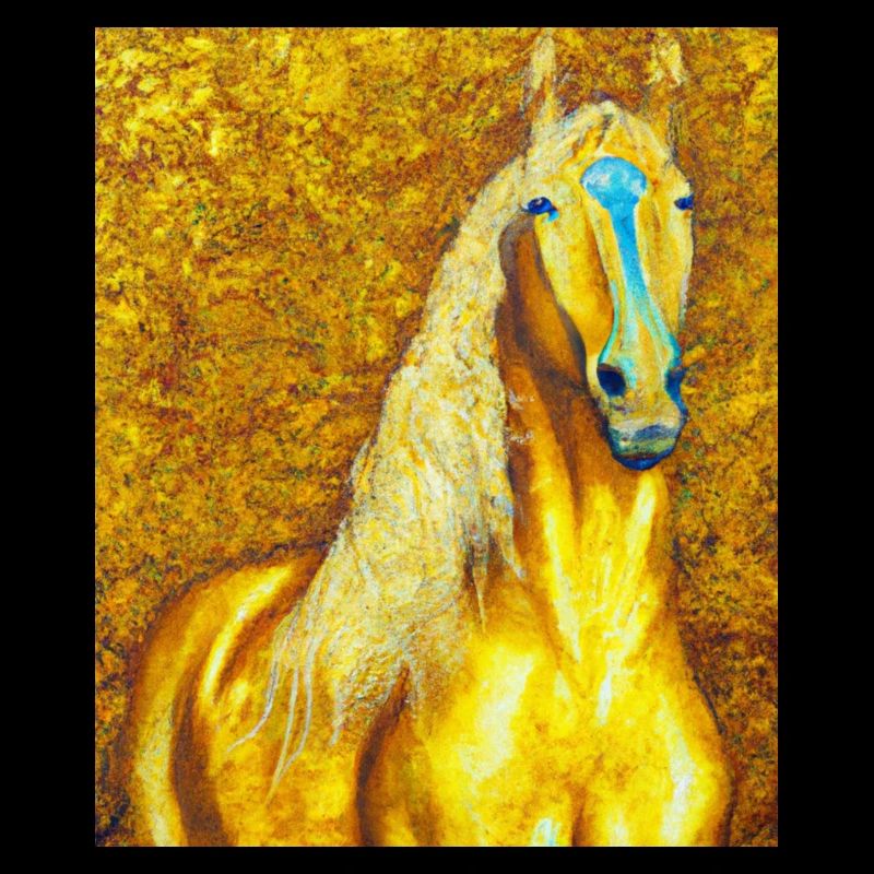 Portrait de cheval Cheval Gustav Klimt Style