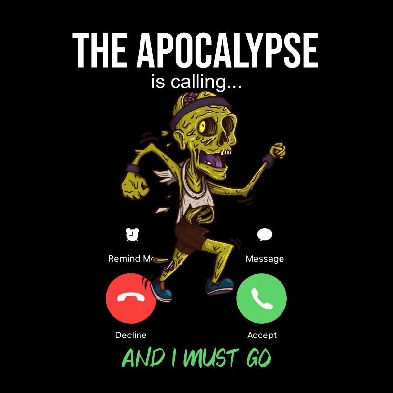 Apocalypse calls Zombie Running Runner Halloween