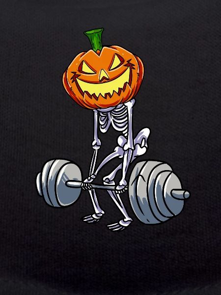 Deadlift Skeleton Pumpkin