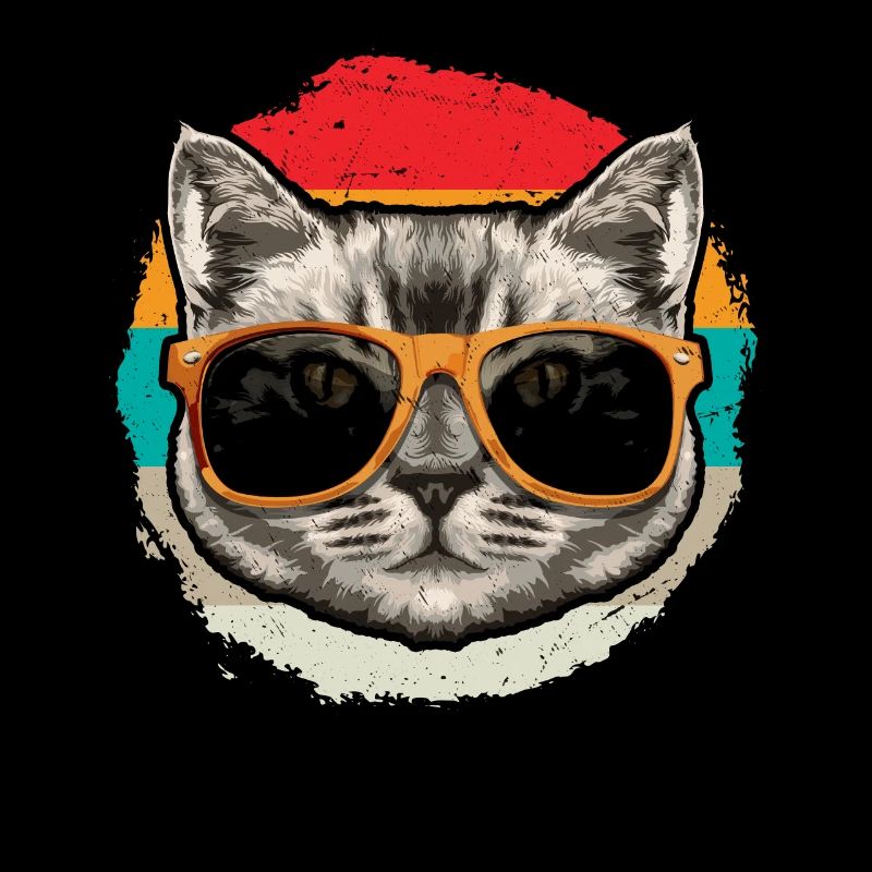 Sonnenbrille Katze Retro Kätzchen
