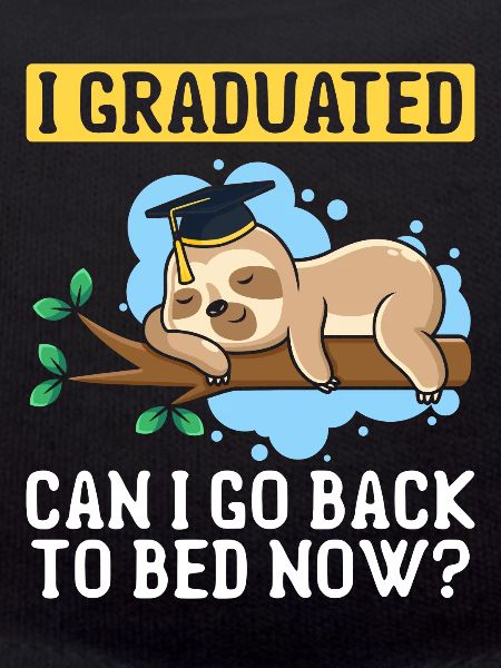 Sloth Graduation Lazy Student
