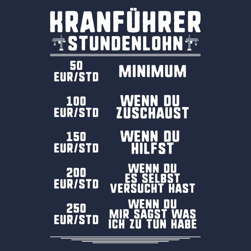 Kranführer Kranfahrer Kran Crane Operator