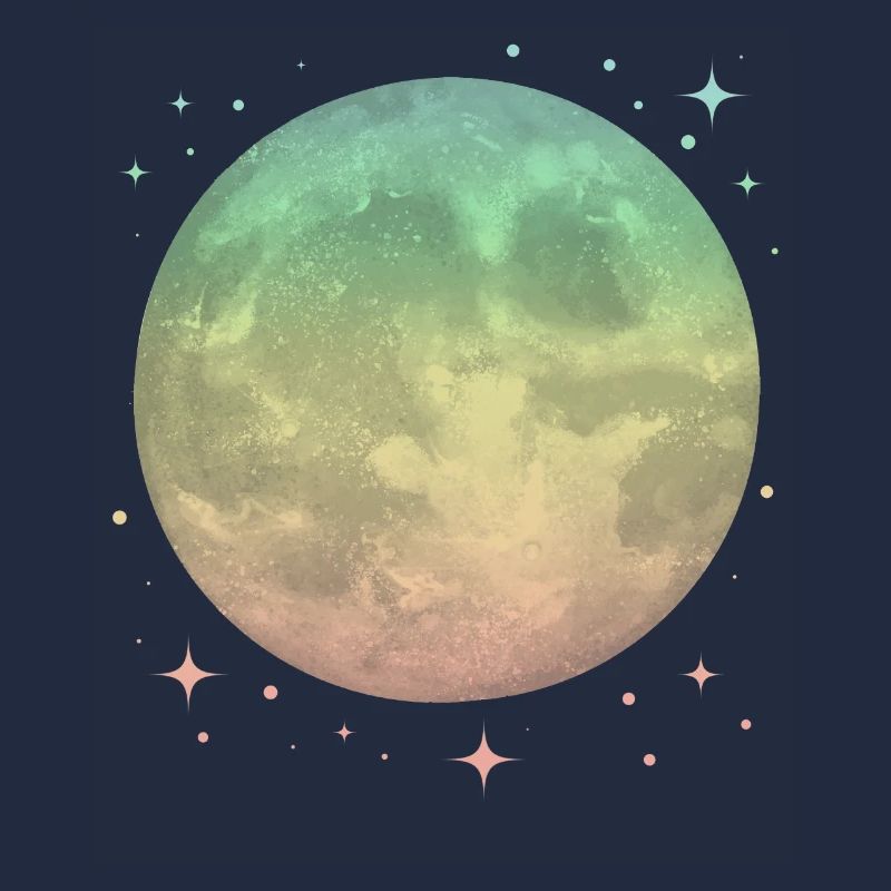 Lune Pastel Céleste