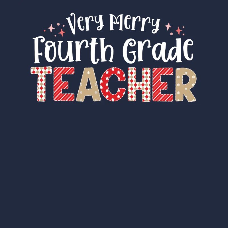 Très joyeux enseignant de 4e année Quatrième Noël