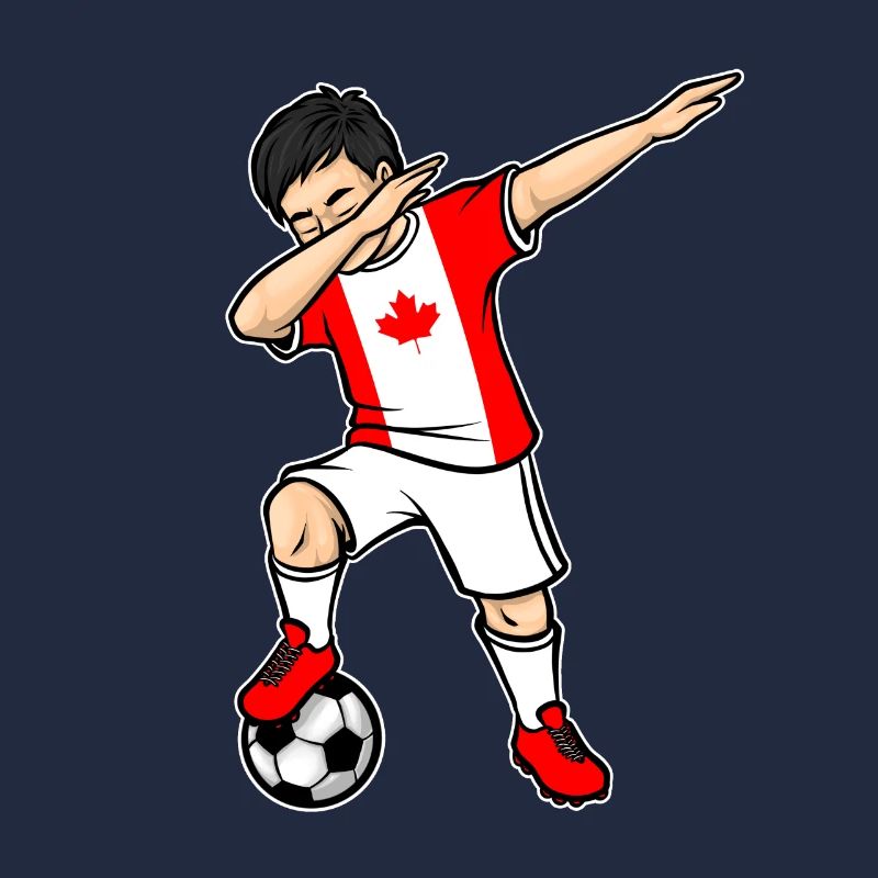 Dabbing Soccer Player Boy Canada Soccer