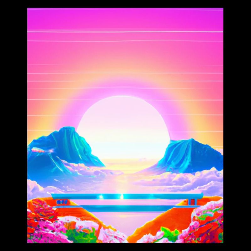 Synthwave Sun Hawaii Vaporwave Esthétique