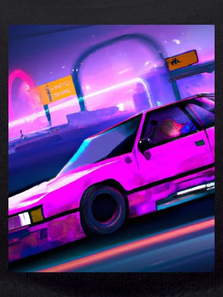 Vaporwave Esthétique Synthwave Car