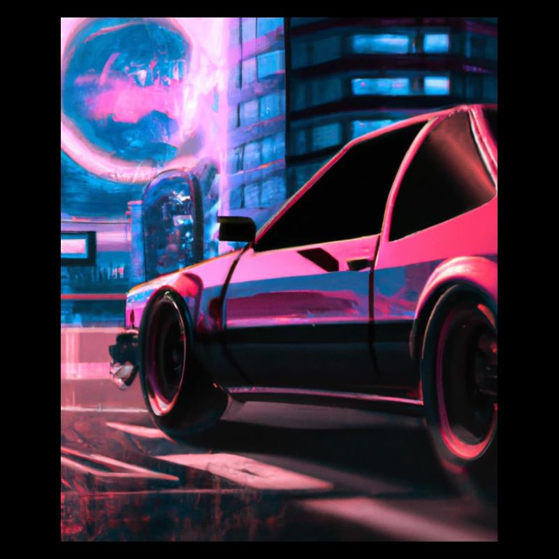 Vaporwave Esthétique Synthwave Car