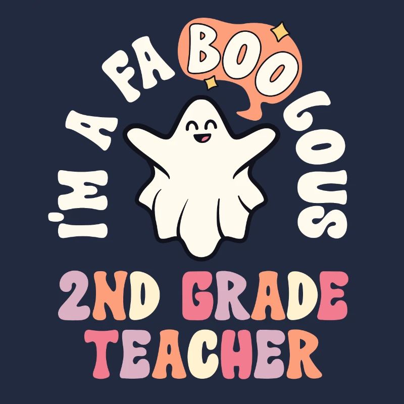 Professeur Halloween Retro 2nd Grade Vintage Second