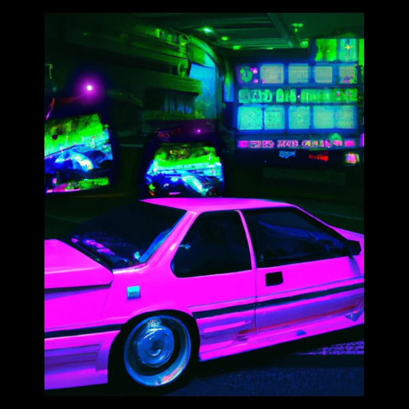 Vaporwave Esthétique Synthwave Car