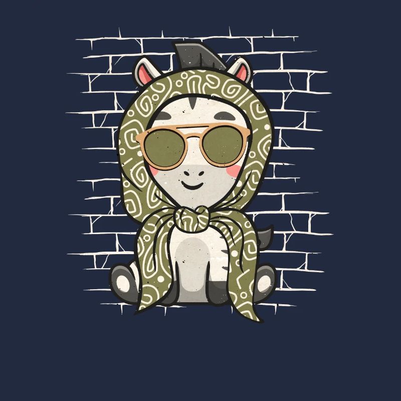 Zebra Sonnenbrille Mit Schal