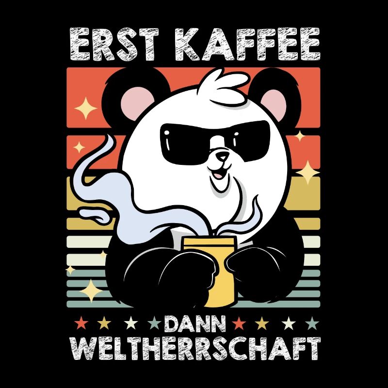 Großer Panda Pandabär Kaffee-Sonnenbrille