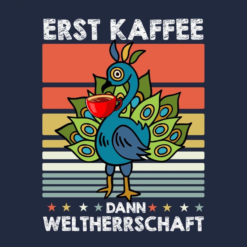 Pfau Vogel Kaffee-Sonnenbrille