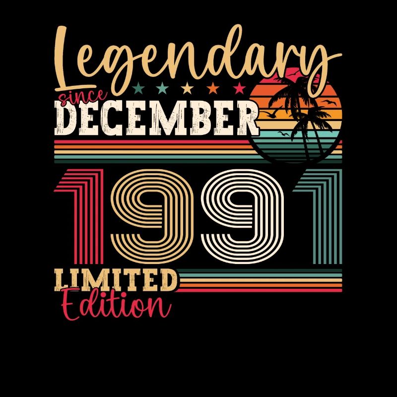 December Born 1991 31st birthday gift