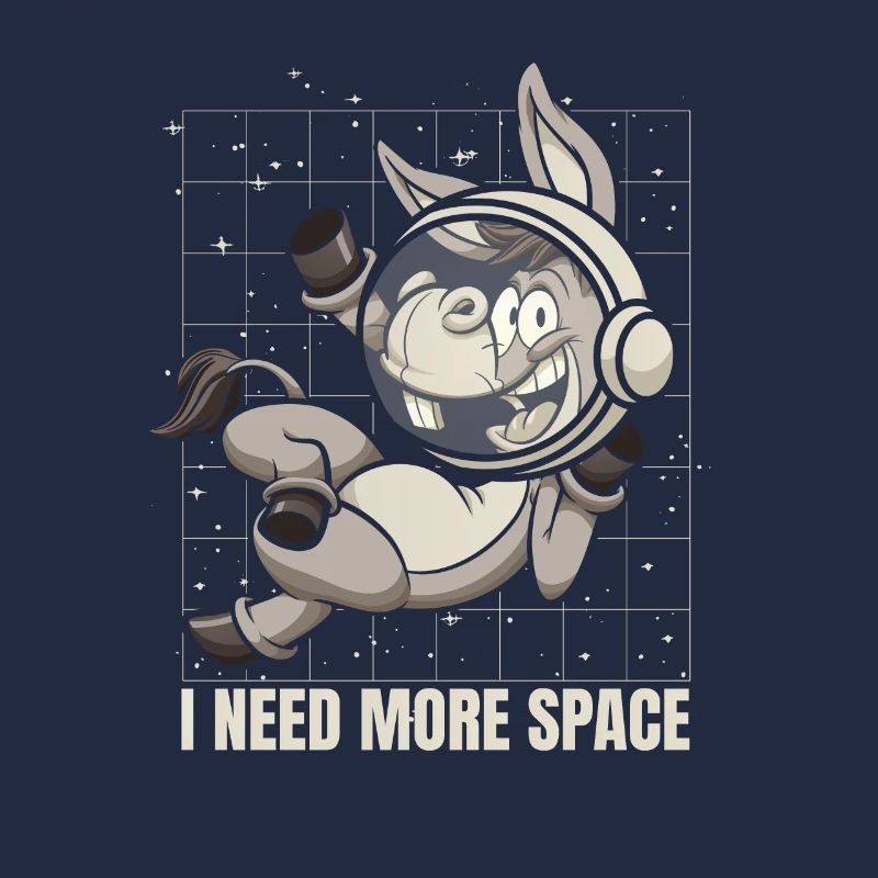 Muli Esel Astronaut I Need More Space