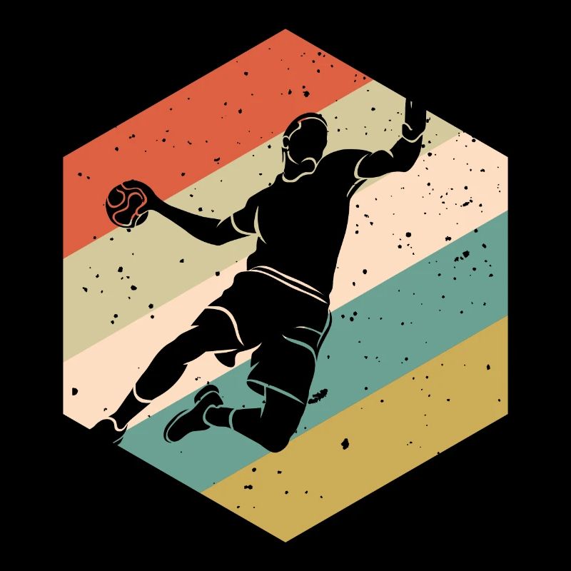 Handball Player Retro Gift