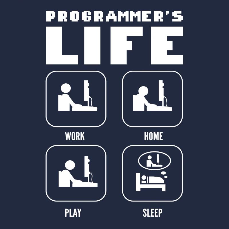 La vie des programmeurs. Travail à domicile Jeu Programmation du sommeil