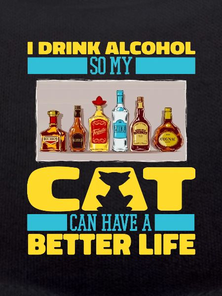 Drinking alcohol drinking cat