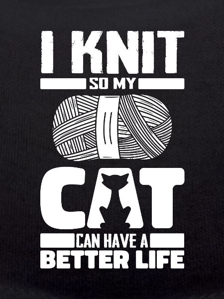 Knitting cat