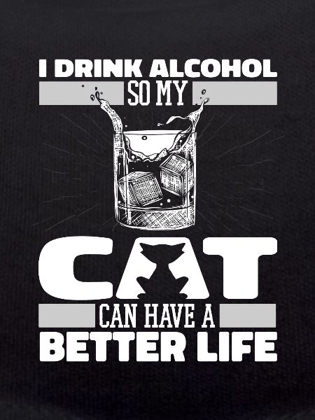 Drinking alcohol drinking cat