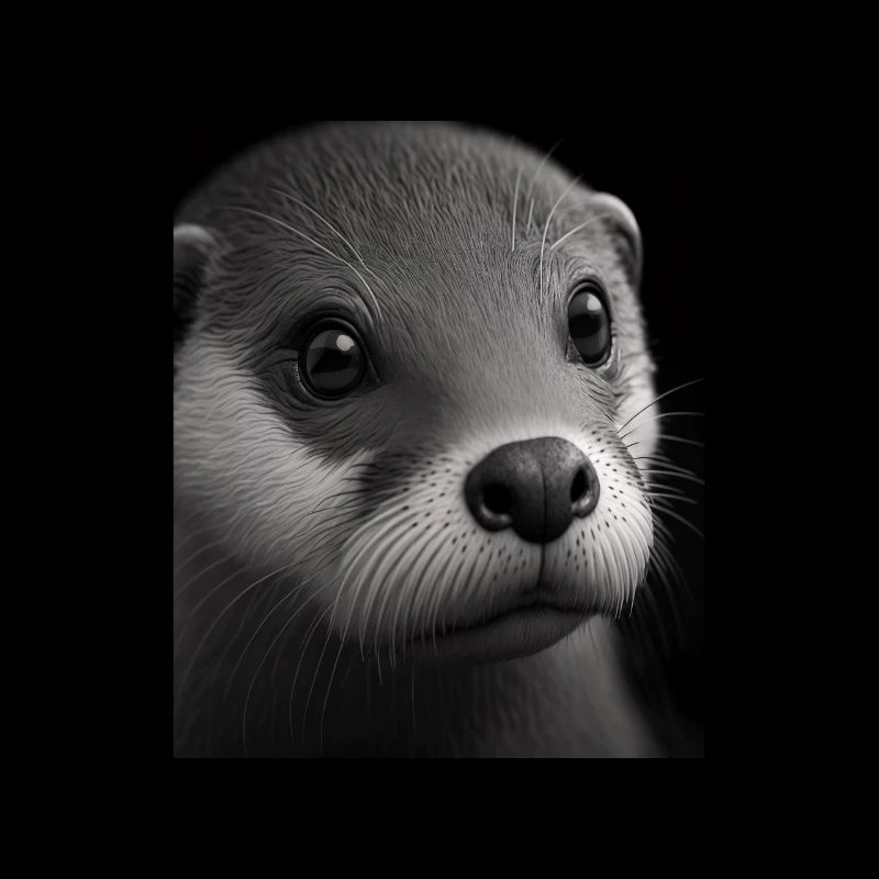 Conception de loutre à la mode Loutre de mer cool avec bleu