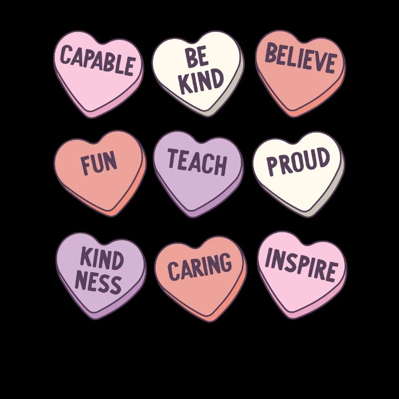 Rétro Professeur Saint-Valentin Dictons positifs