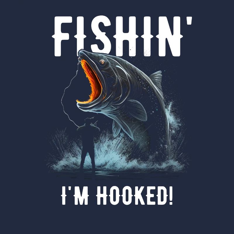Fishin Je suis un poisson géant accroché