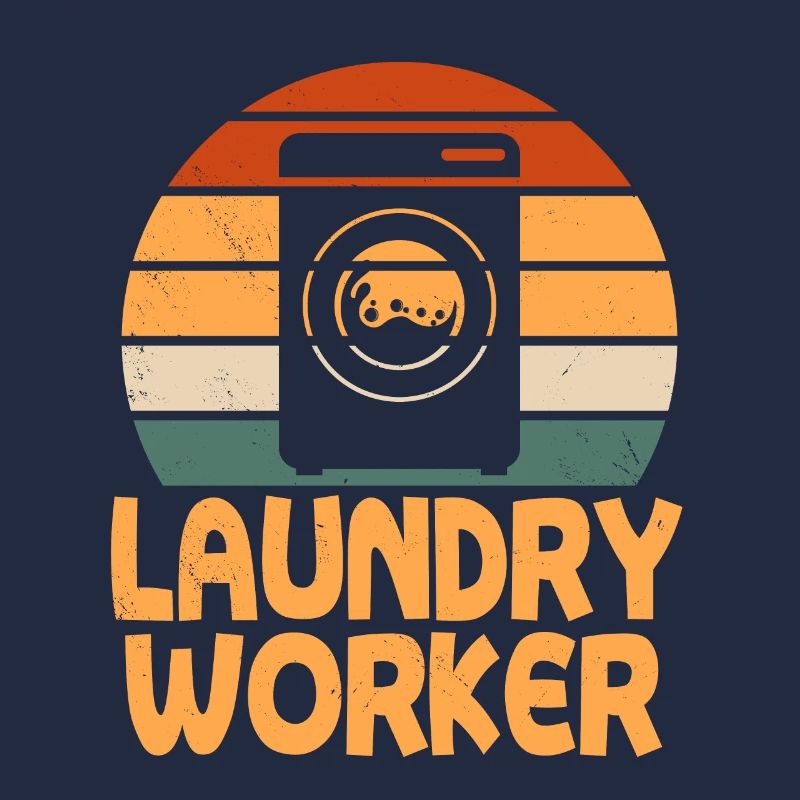 Retro Wäschereimitarbeiter Design