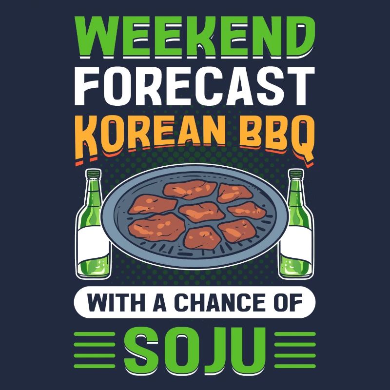 Prévisions de week-end barbecue coréen avec une chance de Soju