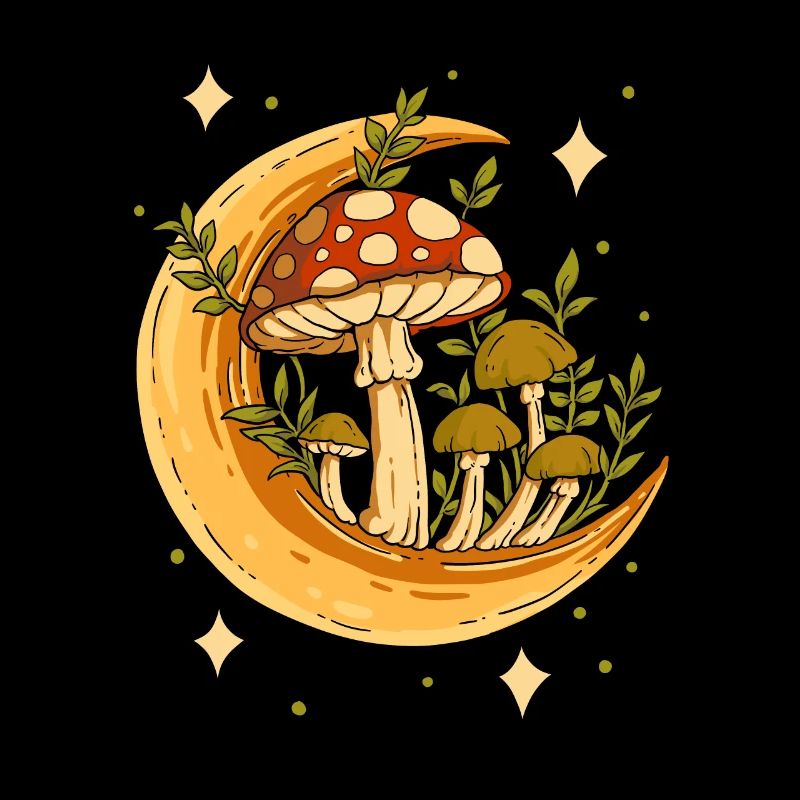 Cottagecore Mond Pilz