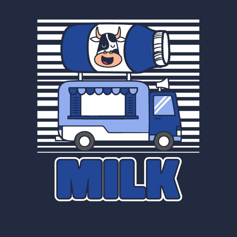Wagon de lait de vache