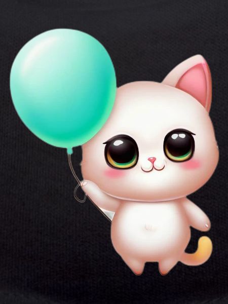 Cat with balloon